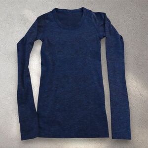 Lululemon Swiftly Tech Blazer Blue Long Sleeve Top size 2